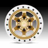 Black Rhino Offshoot Beadlock Gloss Gold Custom Truck Wheels 3